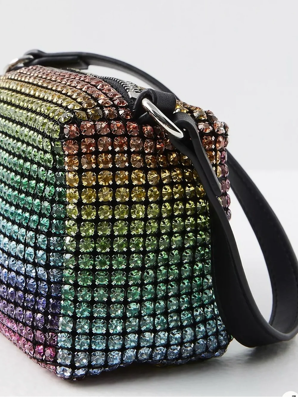 Free People Rainbow Prism Clutch with a shoulder chain NWT